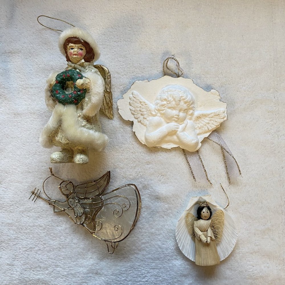 Vintage Angel Ornaments (Lot of 4)